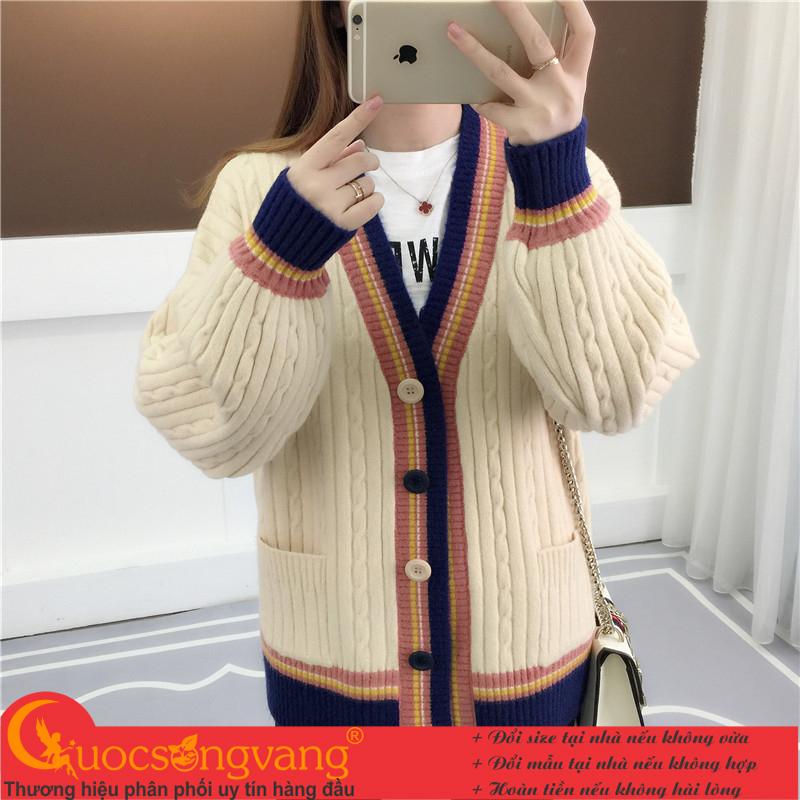 Áo khoác len nữ kiểu áo kiểu len dài tay GLA251