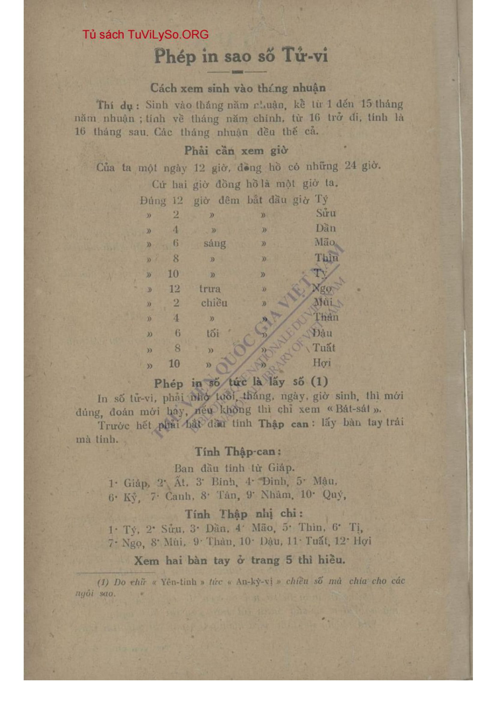 Sách Tử Vi Lập Thành Và Phụ Đoán