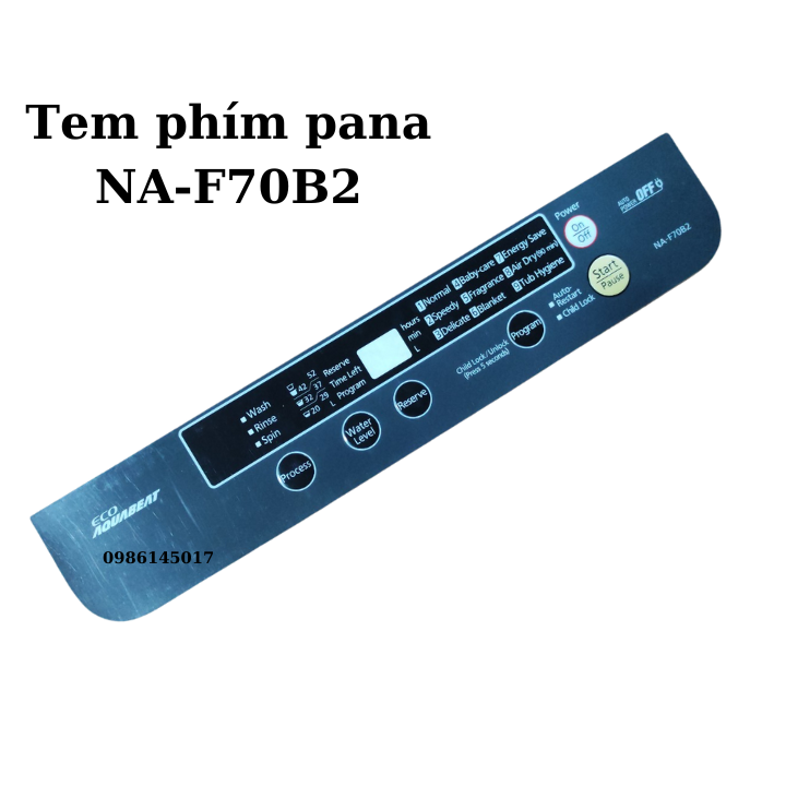Tem phím máy giặt panasonic
