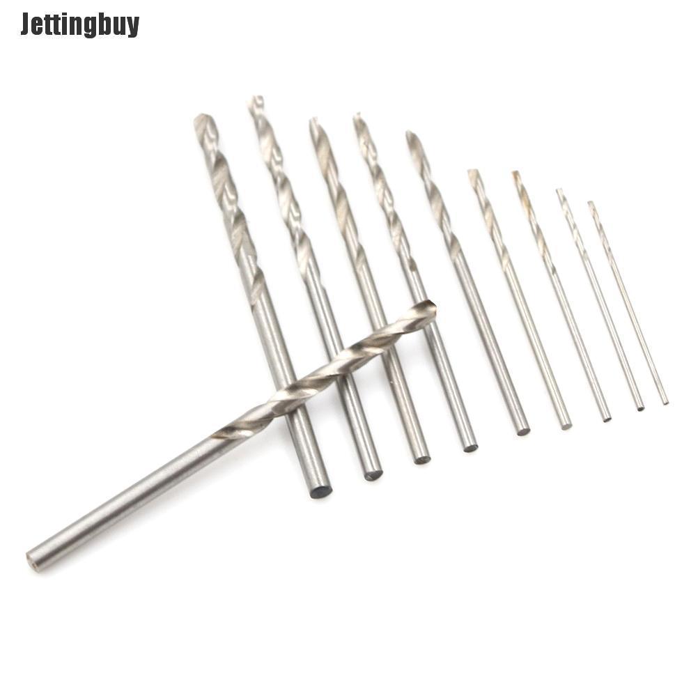Jettingbuy 10 Chiếc Mũi Khoan Phủ Titan Mũi Khoan Thép Tốc Độ Cao Dụng Cụ Điện 0.8-3Mm