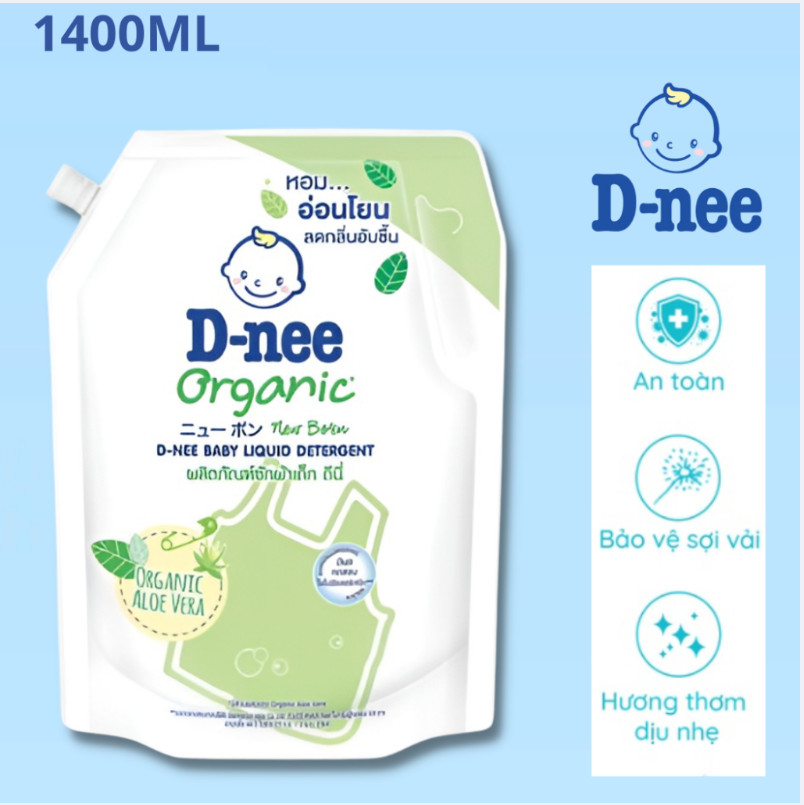 Nước giặt quần áo em bé dnee 3000ml/1400ml - nước giặt xả cho trẻ em an toàn, chính hãng công ty