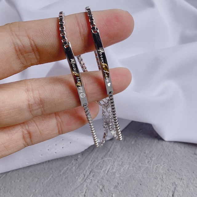 Vòng tay đôi _bạc cao cấp _nhận khắc chữ, có thiết kế thời trang, sang trọng, vui lòng inbox cho shop để được tư vấn cụ thể ngày hàng về