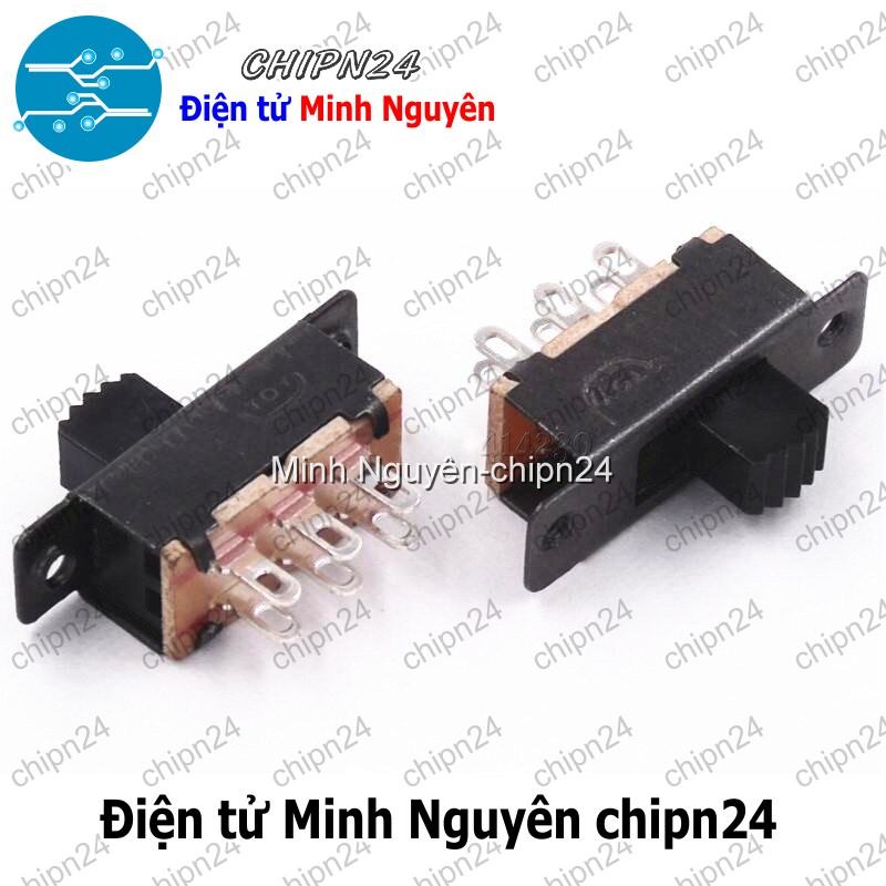 [5 cái] (F99.6) Công tắc gạt 6 chân Đen - HH001976