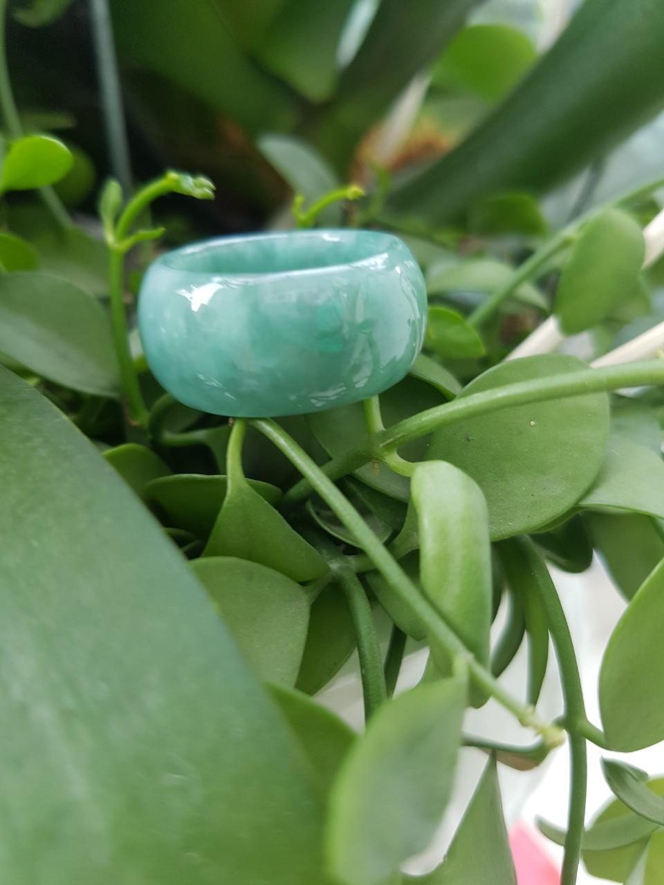 Nhẫn cẩm thạch thiên nhiên size 18mm
