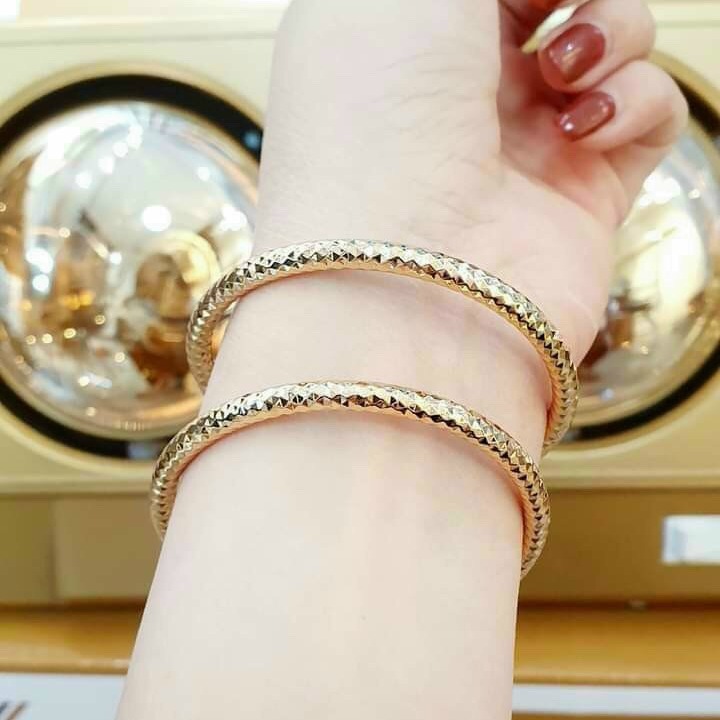 [HCM]COMBO 2 Vòng Tay Chạm Xoáy Trơn Đủ Size Dễ Thương HV128 Dùng Làm Quà Tặng Cực Xinh Xắn - Queen Jewelry Trang Sức Nữ Đẹp Giá Rẻ