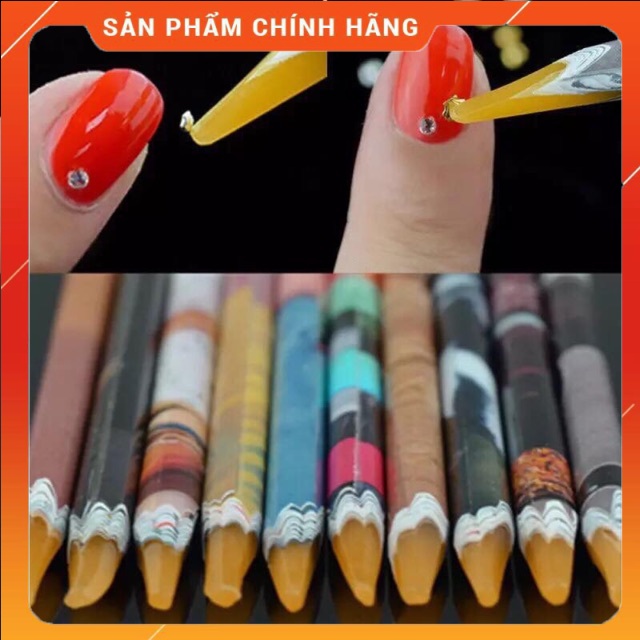 Bút chấm đá nail, bút sáp gắn đá trang trí móng