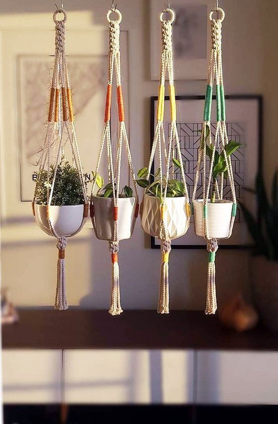 1 Dây treo chậu cây cảnh phối màu đôc độc đáo