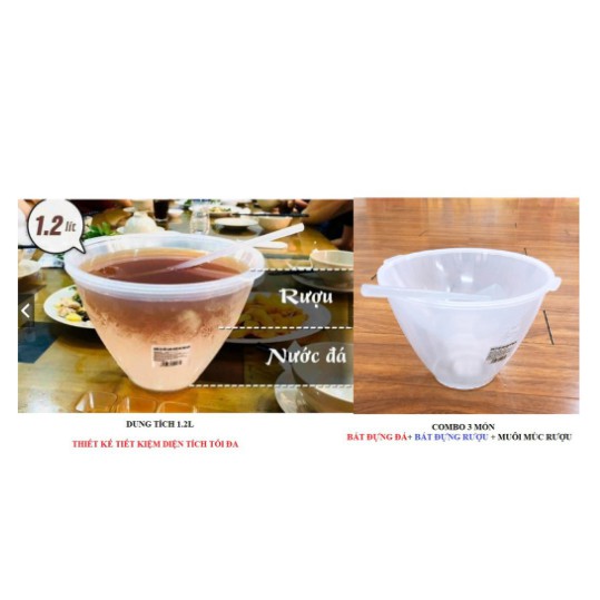 ⛔GIADUNGHOALONG⛔ Bát ướp rươu lạnh nhựa (TẶNG GÁO MÚC RƯƠU - LOẠI NHỰA)
