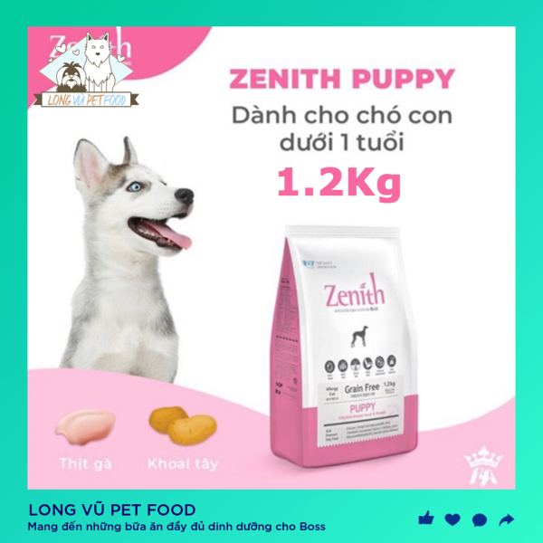 Thức ăn hạt mềm cho Chó Con ZENITH PUPPY túi 1,2kg - Vị Ức Gà và Khoai Tây