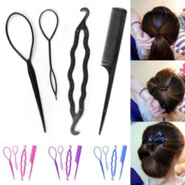 ✅Bộ 4 dụng cụ làm tóc đa năng cực tiện lợi