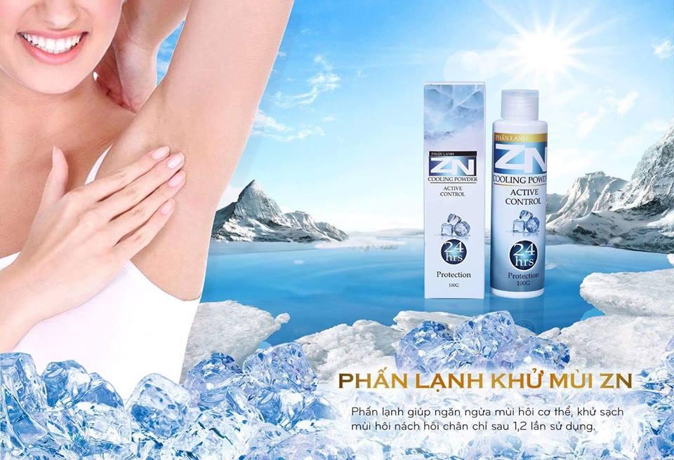 (Mới) Phấn Lạnh ZN 50g và 100g Khử Mùi Hôi Cơ Thể Chính Hãng Date Mới