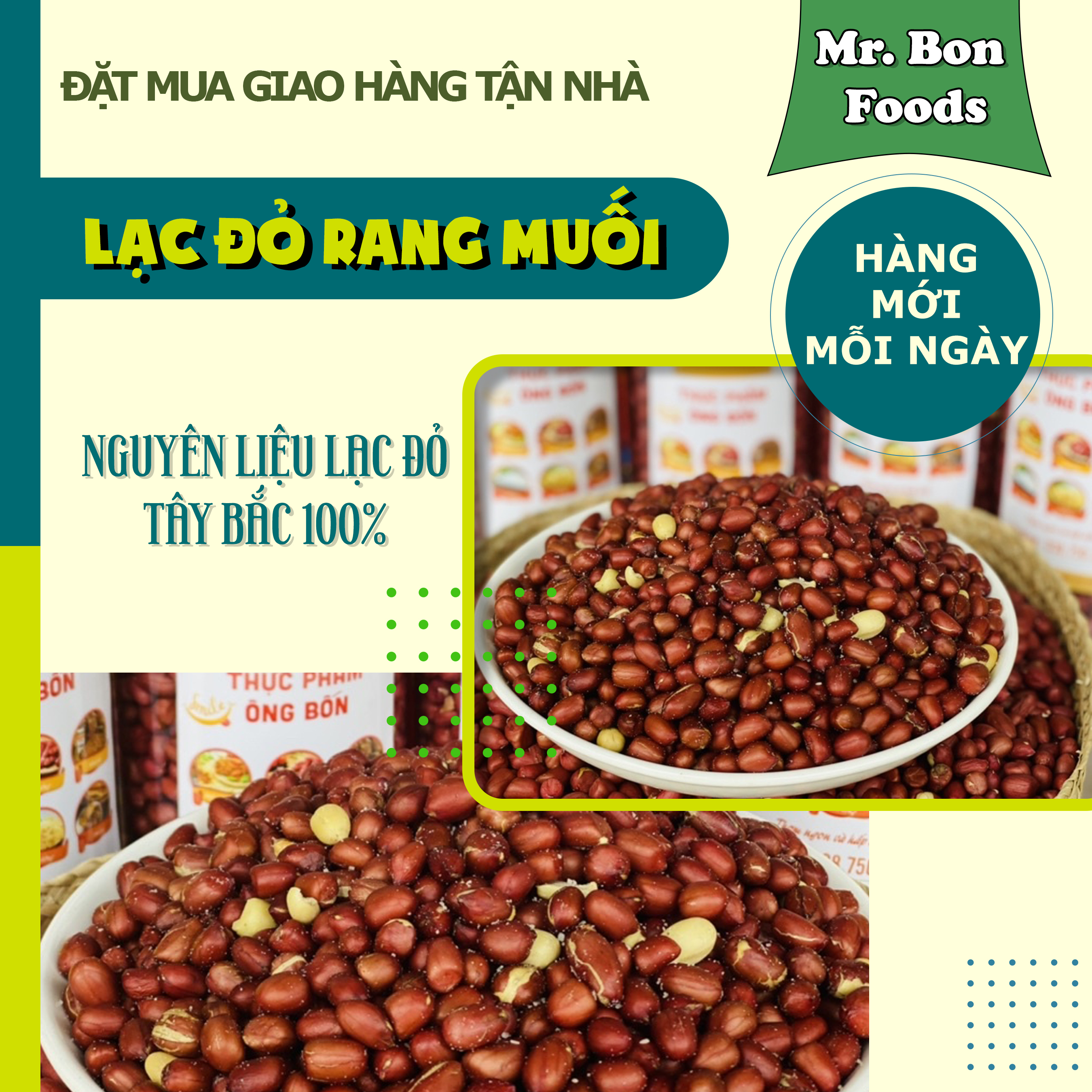 Lạc Đỏ Rang Muối - Đậu Phộng Tây Bắc Rang Muối