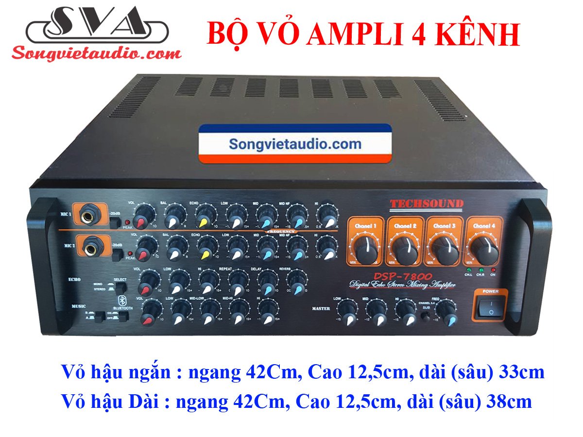 BỘ VỎ AMPLI 4 KÊNH MẶT NHÔM DSP-7800