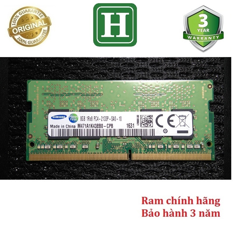 Ram Laptop DDR4 8GB Bus 2133 tháo máy Bảo Hành 3 Năm