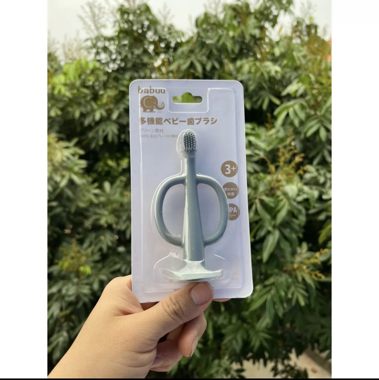Gặm nướu kiêm bàn chải silicon Babuu cho bé