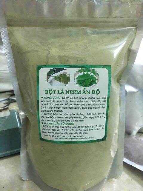 100 gr bột lá nem ấn độ nguyên chất handmade.