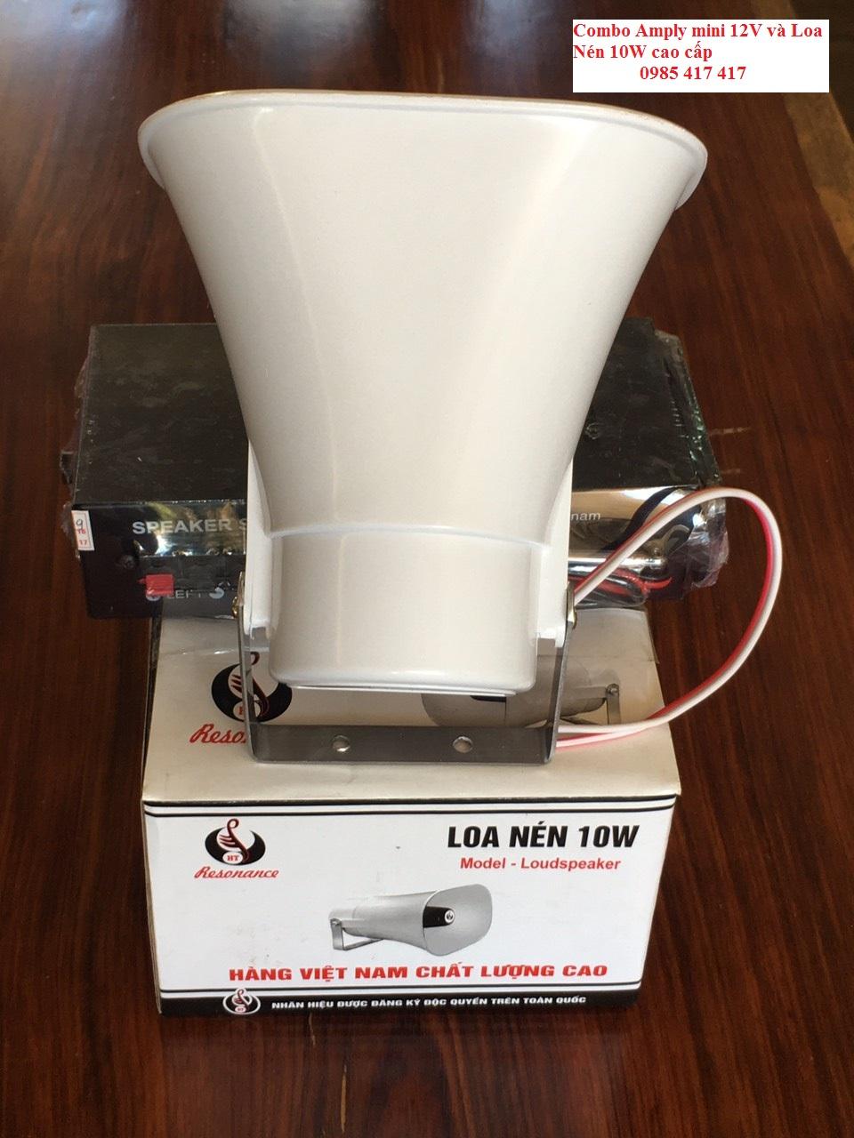Combo Amply mini 12V và Loa Nén 10W