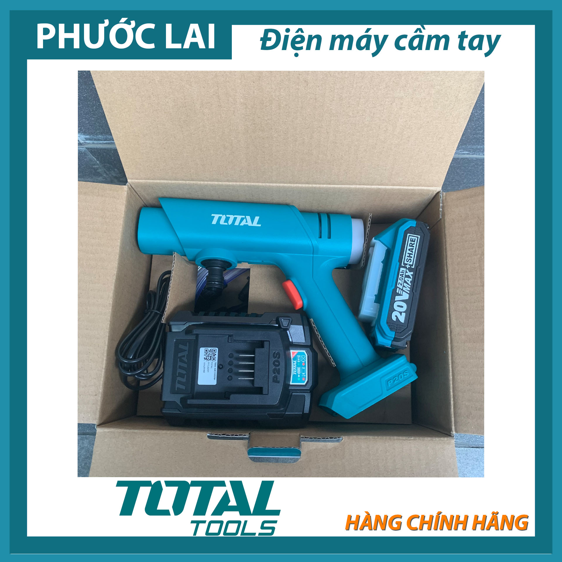 Máy xịt rửa dùng pin 20V (Chính Hãng) TOTAL TPWLI20282