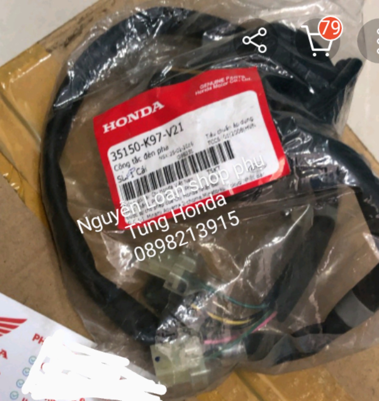 Cùm đèn pcx 2019 nút đỏ zin chính hãng honda