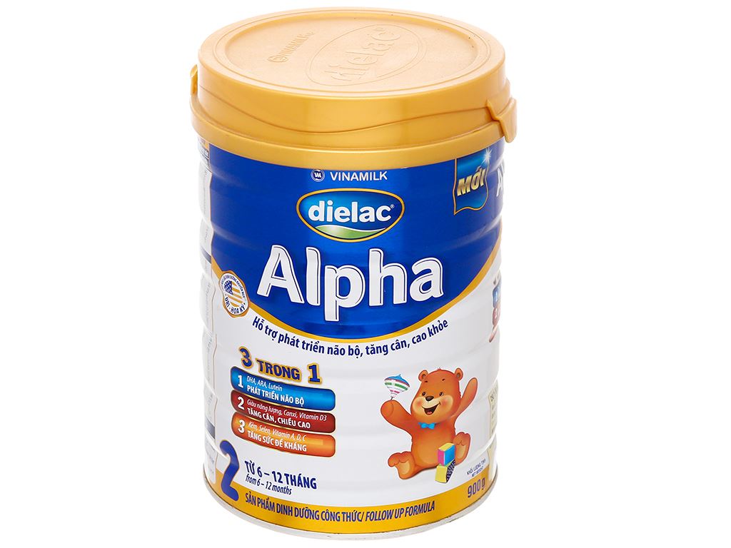 Sữa bột Dielac Alpha 2 900g cho trẻ từ 6 - 12 tháng tuổi