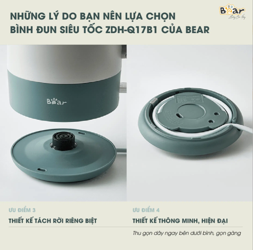 Bình đun nước siêu tốc Bear ZDH-Q17B1 (1.7L) - An Gia Phúc