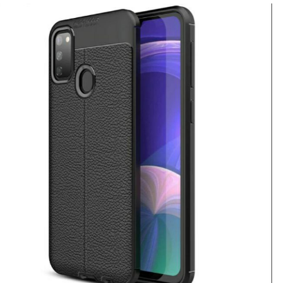 Ốp lưng silicon dẻo giả da Auto Focus cao cấp dành cho Samsung Galaxy A21S