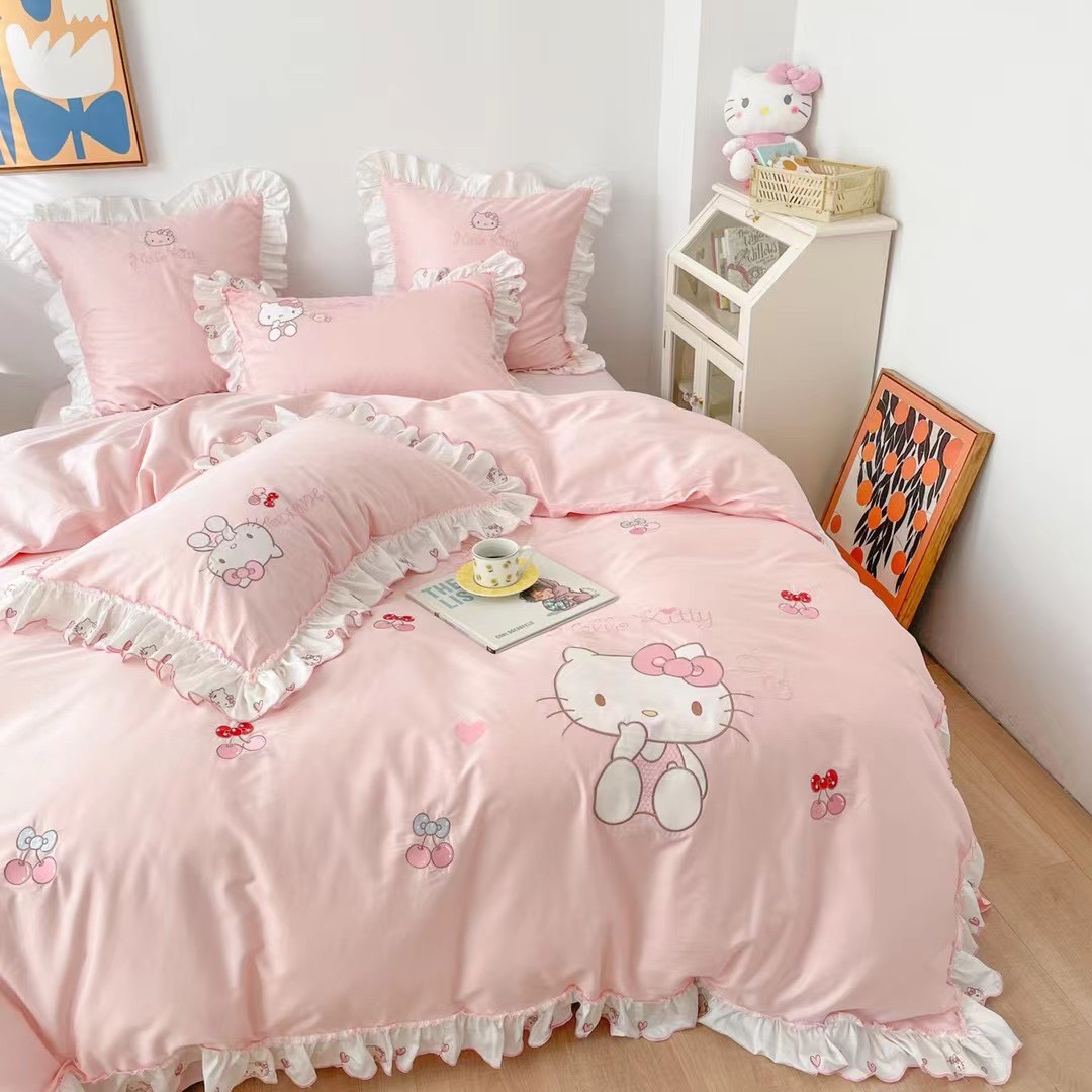 🎀 Bộ chăn ga gối lụa Hello Kitty 🎀