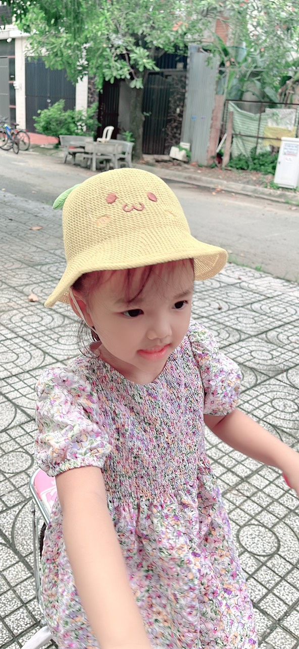 Mũ rộng vành mầm cây siêu yêu cho bé(1-4 tuổi)