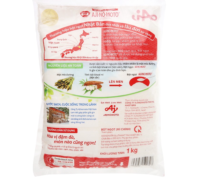 Bột ngọt Ajinomoto 1kg - cánh lớn