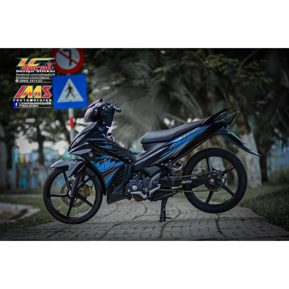 Tem rời mẫu lc xanh ngọc cho exciter 135 đen