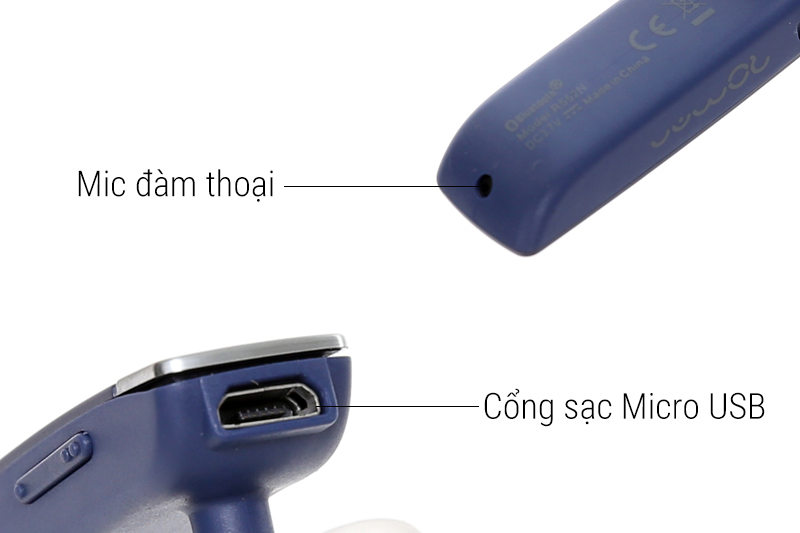 Tai nghe Bluetooth Roman R552X Xanh