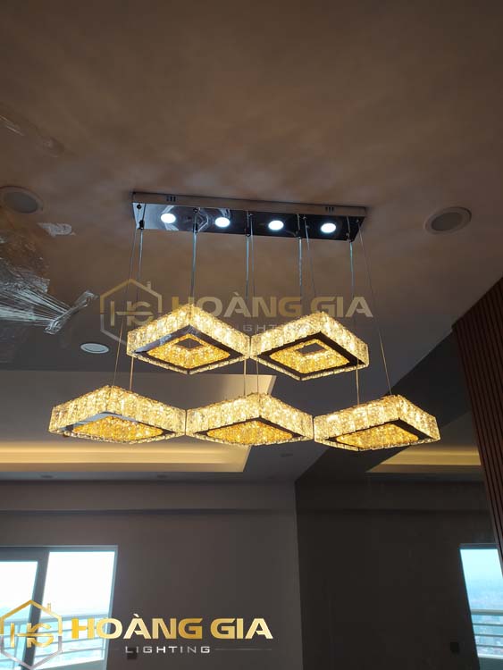 Đèn Thả - Đèn thả bàn ăn - Đèn thả phale hiện đại - Đèn thả 5 Phale cao cấp PL555- 3 CHẾ ĐỘ ÁNH SÁNG - Bảo hành 12 tháng