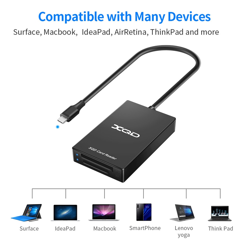 Type C USB 3.0 SD XQD Memory Card Reader Transfer for Sony M/G Series for OS Windows Computer
