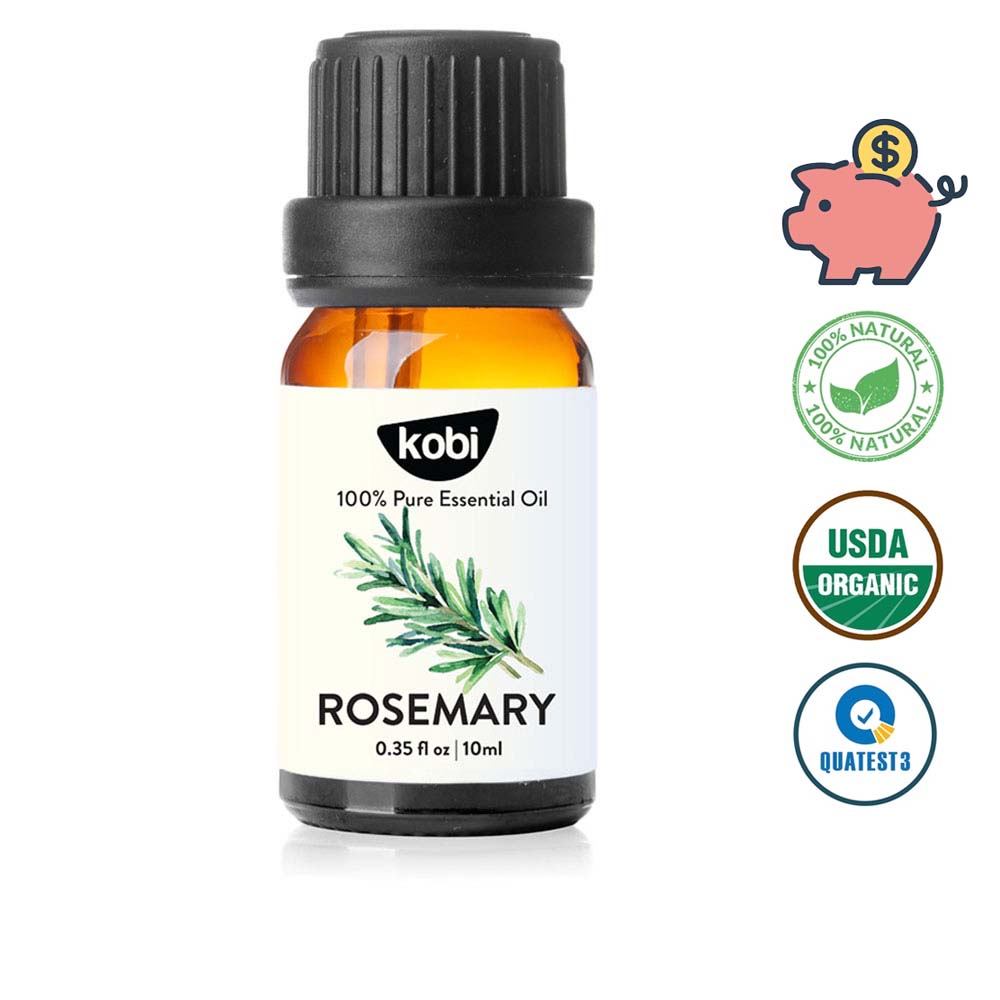 Tinh dầu Hương thảo Kobi Rosemary essential oil nguyên chất giúp tăng cường sức đề kháng, kháng khuẩn, cải thiện hệ hô hấp -10ml