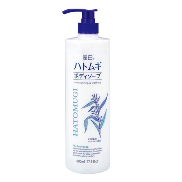 Sữa Tắm Trắng Da Ý Dĩ Hatomugi Nhật Bản 800ml