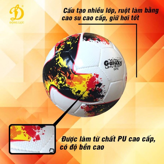 Quả Bóng Đá Động Lực Uhv 2.07 Galaxy (Màu Đỏ-Trắng)