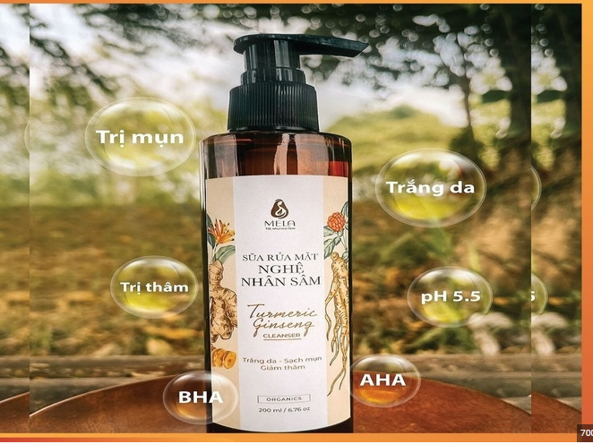 Sữa rửa mặt nghệ nhân sâm MELA (200ml)