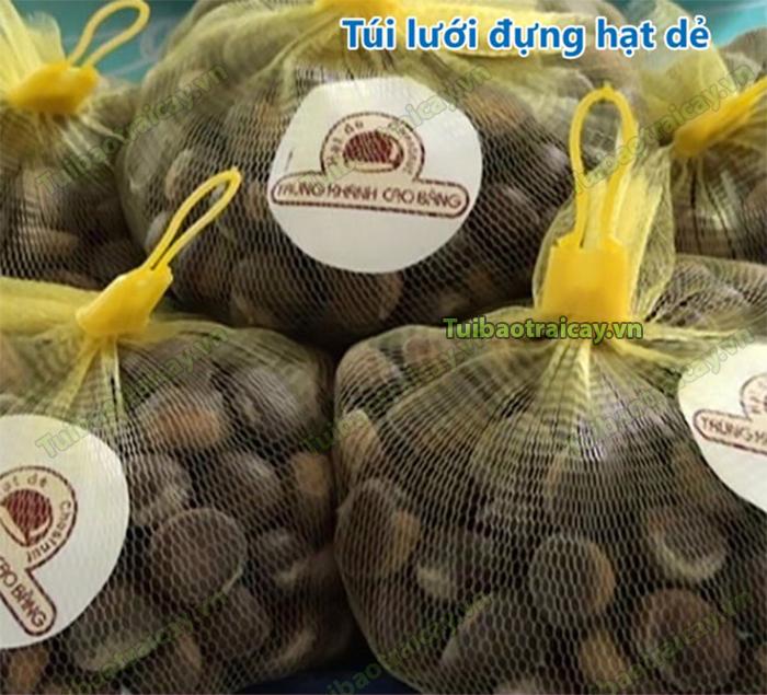 1kg Túi lưới đựng hoa quả 40cm kèm khóa