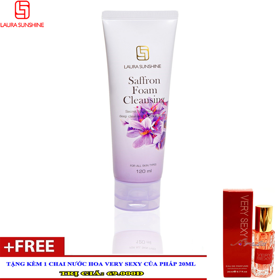 Sữa rửa mặt nhụy hoa nghệ tây laura sunshine + quà tặng