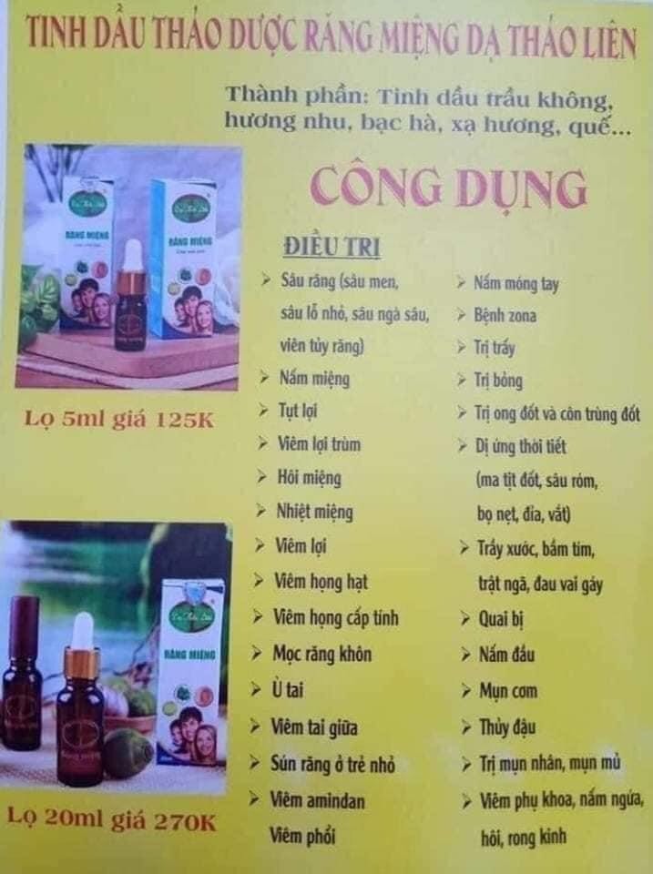 TINH DẦU DẠ THẢO LIÊN