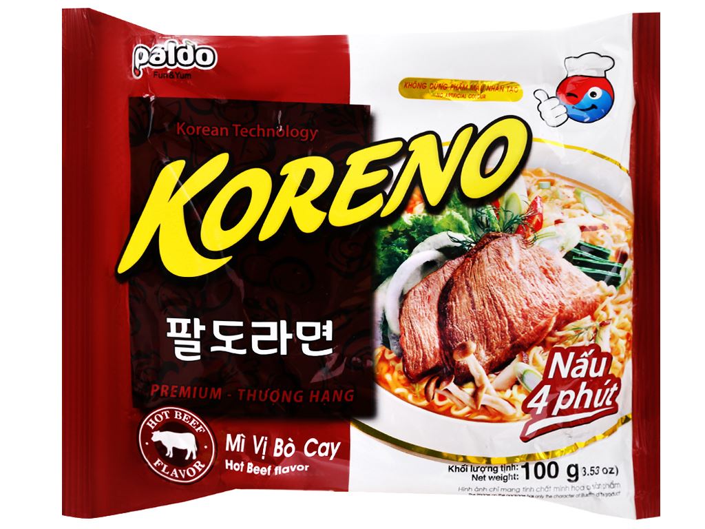 Combo 10 gói mì vị bò cay 100g
