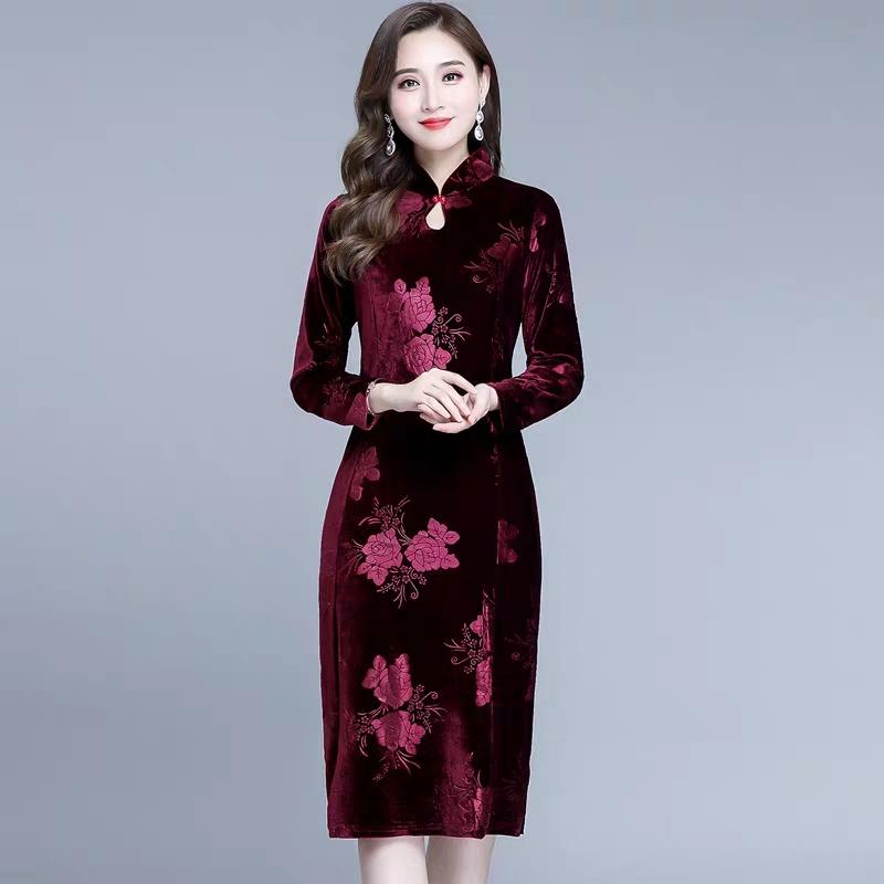 Đầm dự tiệc trung niên sang trọng