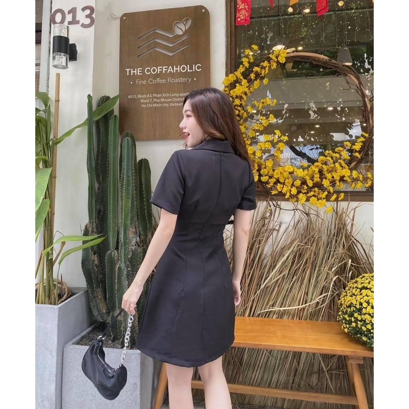 ĐẦM VEST ĐEN KẾT NÚT ( có bigsize )