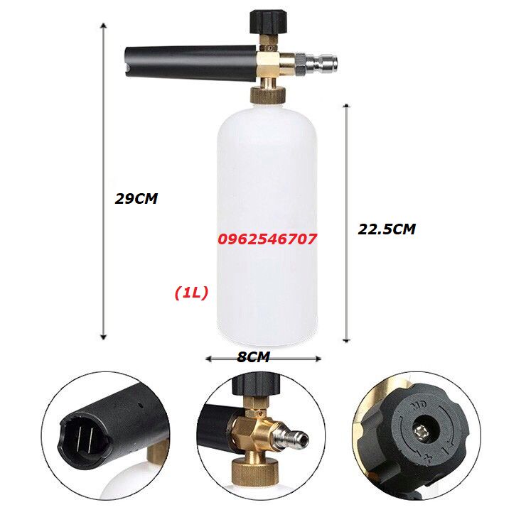 Bình Phun Tạo Bọt Tuyết (Rửa xe) dung tích 1L