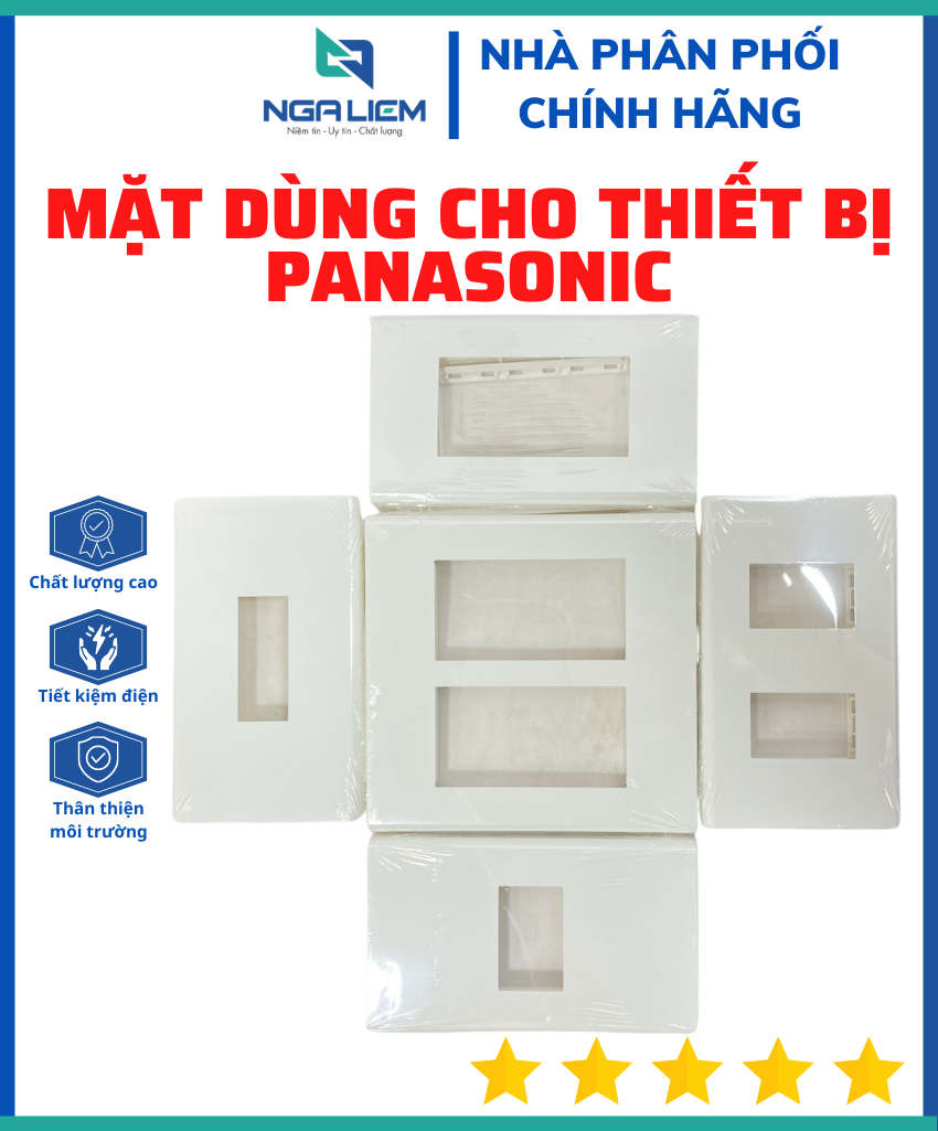 Mặt Dùng Cho 1 Thiết Bị, 2 Thiết Bị, 3 Thiết Bị, 4 Thiết Bị, hoặc 6 Thiết Bị - WIDE PANASONIC