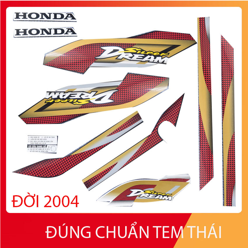 [CHUẨN TEM THÁI] BỘ TEM 3 LỚP HÀNG XỊN CHO SUPER DREAM ĐỜI 2004