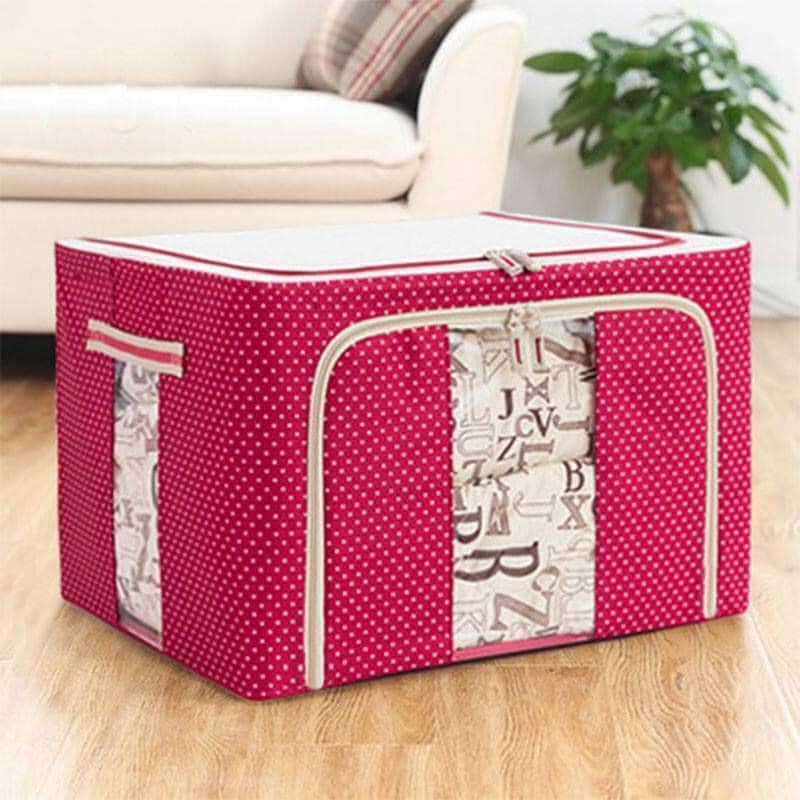 72 LÍT [RẺ-BỀN-ĐẸP]-[BÁN BUÔN] ĐỰNG CHĂN KHUNG SẮT - HỘP ĐỰNG ĐỒ VẢI KHUNG SẮT