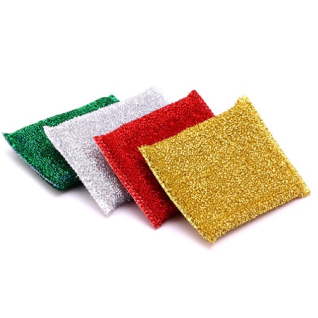 Bộ 4 Miếng Mút Rửa Chén kim tuyến đa năng