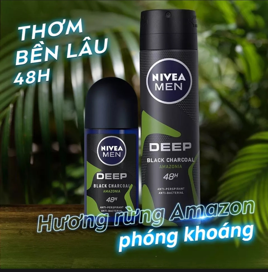Xịt Ngăn Mùi NIVEA MEN Deep (150 ml)