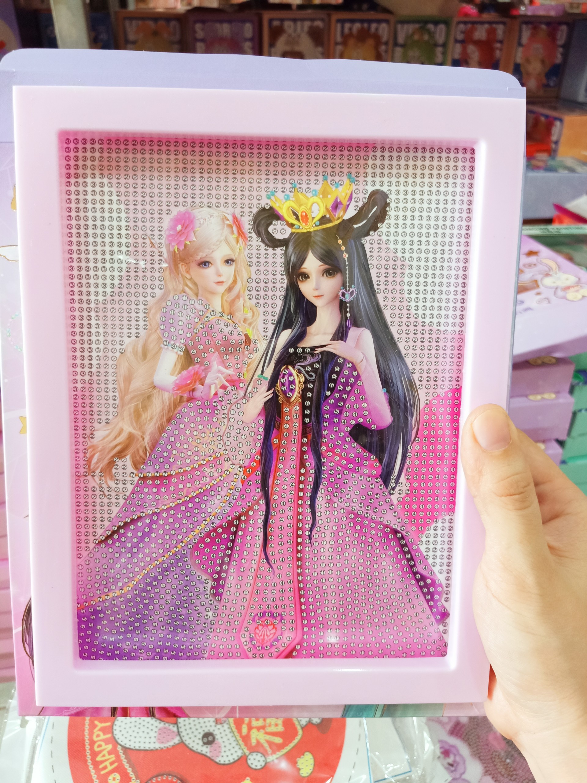 Tranh Đính Đá CON CHUỘT (ĐÁ ABC CAO CẤP). Kích Thước: 30cm x 36cm